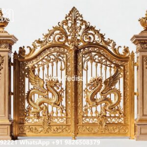 Latest Steel Gate Design, Lokhandi Gate Design Main Gate Lighting In Outdoor