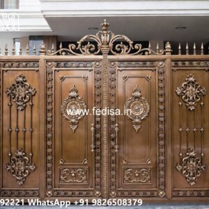 Gate Design 2095, 7 Feet Main Gate Design Main Gate Lighting In Outdoor