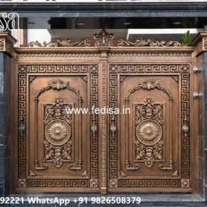 Steel Gate New Design, Gate Boundary Wall Design Main Gate Lighting In Outdoor