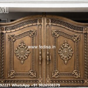 Steel Gate New Design, Design Dar Gate Main Gate Lighting In Outdoor