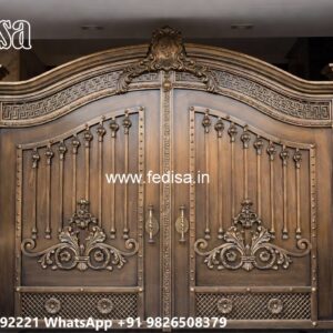 Front Door Gate Design, Gate Slope Design Main Gate Lighting In Outdoor