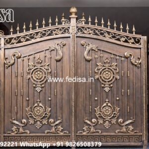 Beautiful Gate Designs, Steel Wala Gate Main Gate Lighting In Outdoor
