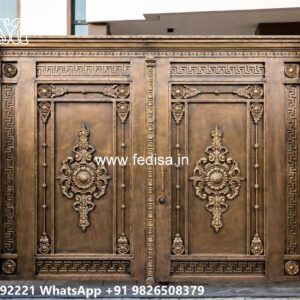 Latest Steel Gate Design, Steel Gate Design New Main Gate Lighting In Outdoor