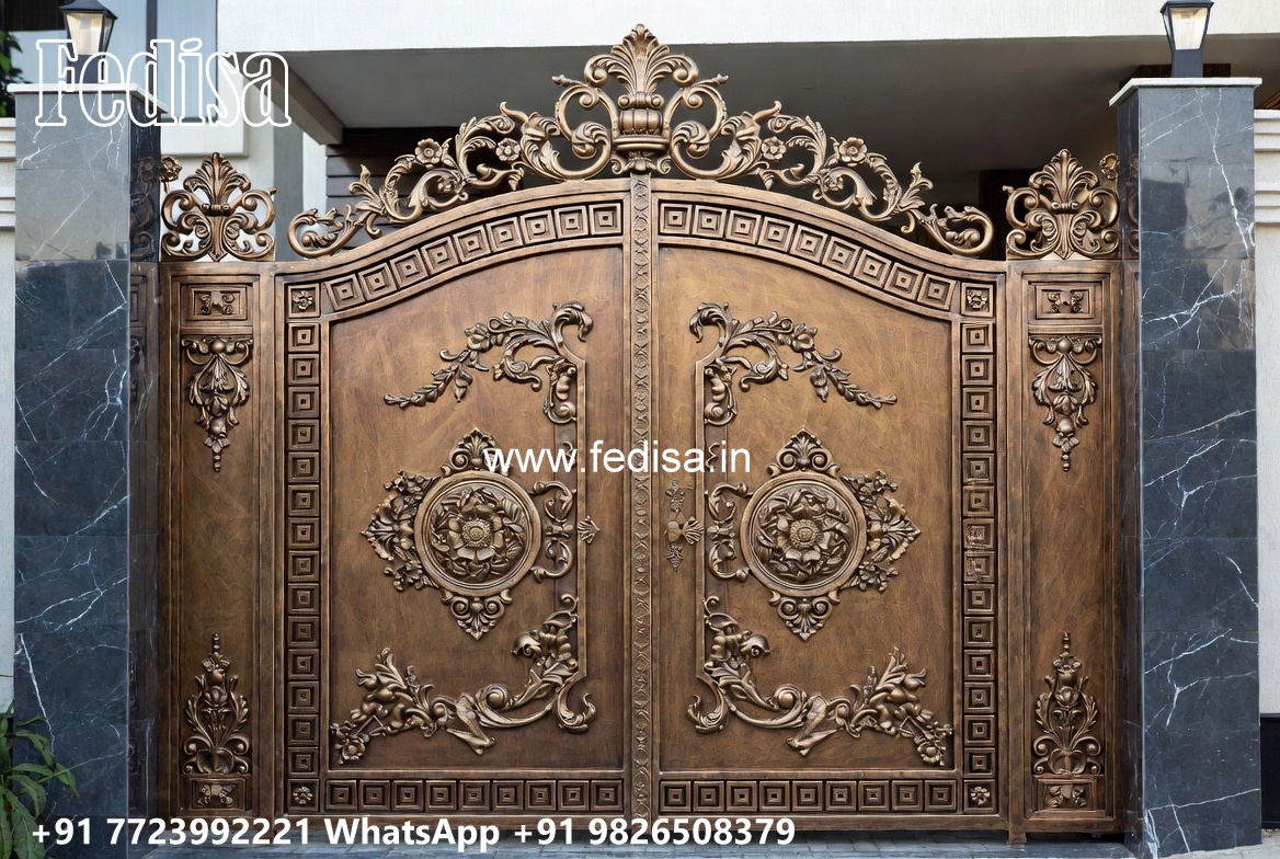 Steel Gate New Design, Main Gate Top Design Main Gate Lighting In Outdoor