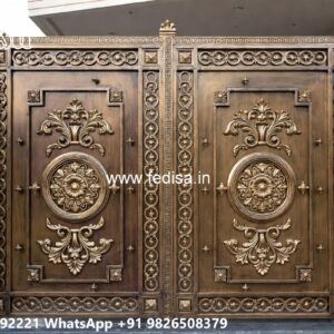 Latest Steel Gate Design, Front Door Security Gate Designs Main Gate Lighting In Outdoor
