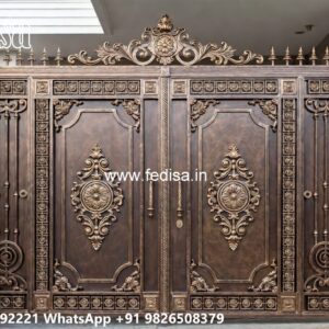 Steel Gate New Design, Heavy Gate Design Main Gate Lighting In Outdoor