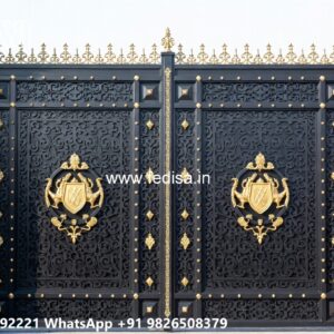 Front Door Gate Design, Folding Sliding Gate Design Main Gate Lighting In Outdoor