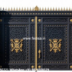 Gate Design Pipe, Iron Boundary Gate Main Gate Lighting In Outdoor