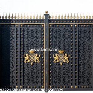 Loha Ka Gate Ka Design, Gate Design Main Main Gate Lighting In Outdoor
