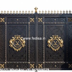 Gate Design Pipe, Bi Fold Gate Design Main Gate Lighting In Outdoor