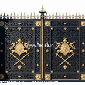 Latest Steel Gate Design, Stylish Main Gate Design Main Gate Lighting In Outdoor
