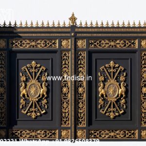 Front Door Gate Design, Gate Design Simple Iron Main Gate Lighting In Outdoor