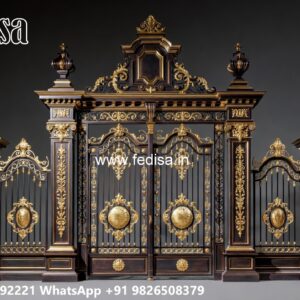 Steel Gate New Design, Design For Gate In The House Main Gate Lighting In Outdoor
