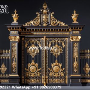 Latest Steel Gate Design, Steel Gate Main Gate Main Gate Lighting In Outdoor