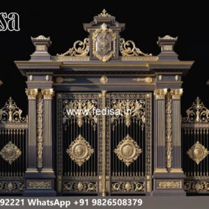 Beautiful Gate Designs, Main Gate Design With Boundary Wall Main Gate Lighting In Outdoor