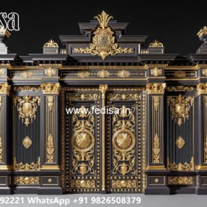 Hpl Gate Design, Main Gate Sliding Door Design Main Gate Lighting In Outdoor