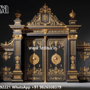 Loha Ka Gate Ka Design, Sliding Gate Simple Design Main Gate Lighting In Outdoor