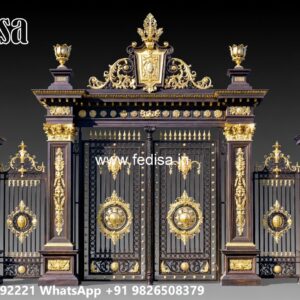 Loha Ka Gate Ka Design, Modern Front Gate Design 2026 Main Gate Lighting In Outdoor