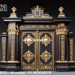 Gate Design 2111, Maharaja Steel Gate Design Catalogue Main Gate Lighting In Outdoor