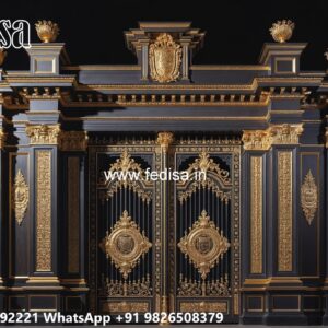 Gate Design 2112, Iron Square Pipe Gate Design Main Gate Lighting In Outdoor