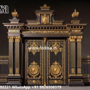 Loha Ka Gate Ka Design, Modern Auto Gate Design Main Gate Lighting In Outdoor