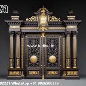 Gate Design Pipe, Fancy Iron Gate Design Main Gate Lighting In Outdoor