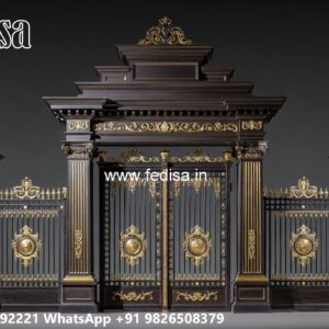 Gate Design 2114, Garage Sliding Gate Design Main Gate Lighting In Outdoor