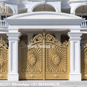 Beautiful Gate Designs, Front Gate Simple Design Main Gate Lighting In Outdoor