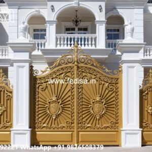 Hpl Gate Design, Steel Gate Design 4 Feet Main Gate Lighting In Outdoor