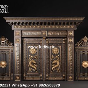 Steel Gate New Design, Design Ke Gate Main Gate Lighting In Outdoor