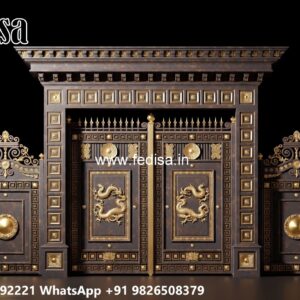 Gate Design Pipe, Design Gate Modern Main Gate Lighting In Outdoor