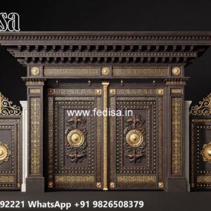 Gate Design 2118, Simple Folding Gate Design Main Gate Lighting In Outdoor