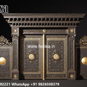 Latest Steel Gate Design, Contemporary Metal Side Gates Main Gate Lighting In Outdoor