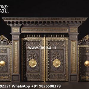 Hpl Gate Design, Loha Grill Gate Design Main Gate Lighting In Outdoor