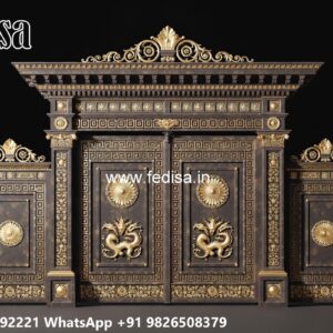 Loha Ka Gate Ka Design, Pillar Design Gate Main Gate Lighting In Outdoor