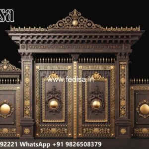 Hpl Gate Design, House Gate Simple Design Main Gate Lighting In Outdoor
