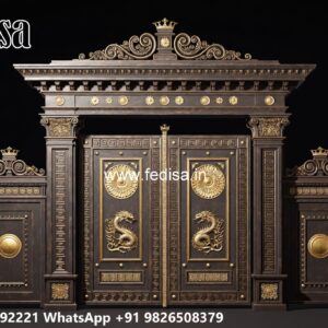 Loha Ka Gate Ka Design, Barrier Gate Design Main Gate Lighting In Outdoor