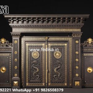 Gate Design Pipe, Rectangular Tube Gate Design Main Gate Lighting In Outdoor