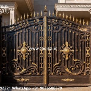 Steel Gate New Design, Gate Design New 2026 Main Gate Lighting In Outdoor
