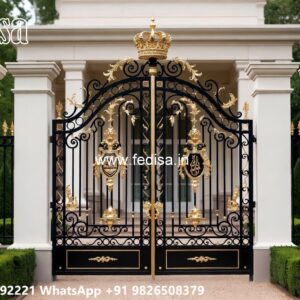 Loha Ka Gate Ka Design, Modern House Gates And Fences Designs Main Gate Lighting In Outdoor