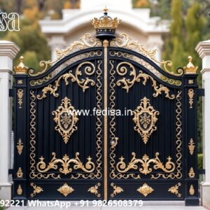 Latest Steel Gate Design, Design Gate Design Main Gate Lighting In Outdoor