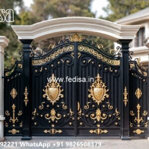 Latest Steel Gate Design, Main Gate Design 12 Feet Main Gate Lighting In Outdoor