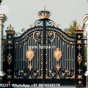 Side Gate Designs, Iron Pipe Gate Design For Home Main Gate Lighting In Outdoor