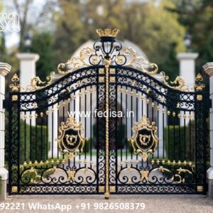 Loha Ka Gate Ka Design, Collapse Gate Design Main Gate Lighting In Outdoor