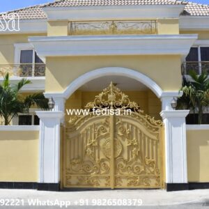 Loha Ka Gate Ka Design, Laser Cut Metal Gate Design Main Gate Lighting In Outdoor