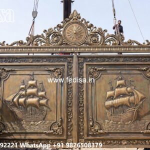 Hpl Gate Design, New Latest Gate Design Main Gate Lighting In Outdoor