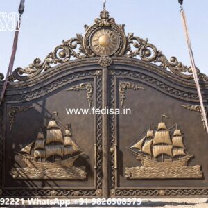 Modern Fence Gate, Stainless Steel Front Gate Design Main Gate Lighting In Outdoor