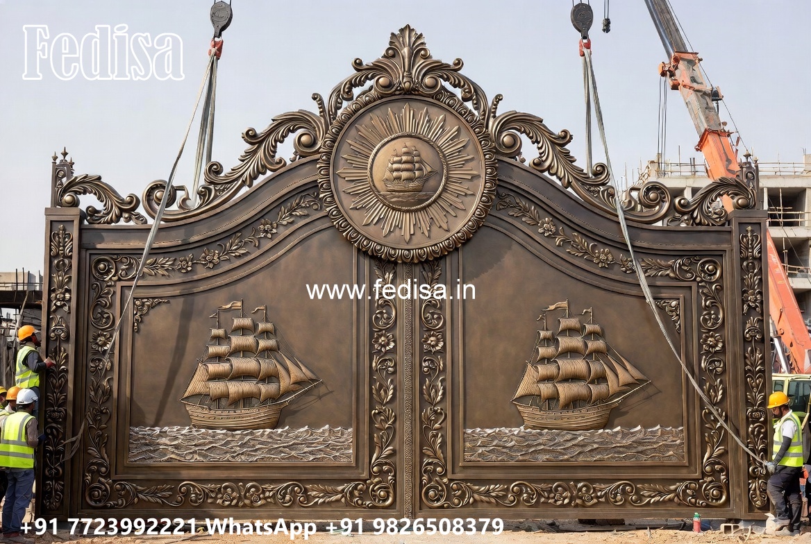 Steel Gate New Design, Stainless Steel Main Gate Price Main Gate Lighting In Outdoor