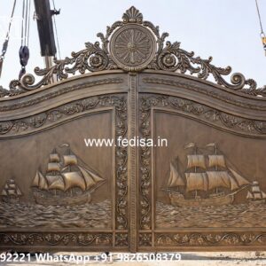 Modern Fence Gate, Wood Door Gate Design Main Gate Lighting In Outdoor