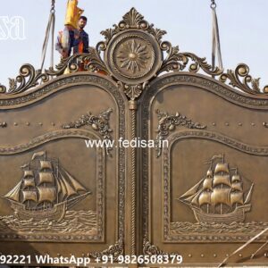 Gate Design 2141, Gate Design Flower Main Gate Lighting In Outdoor